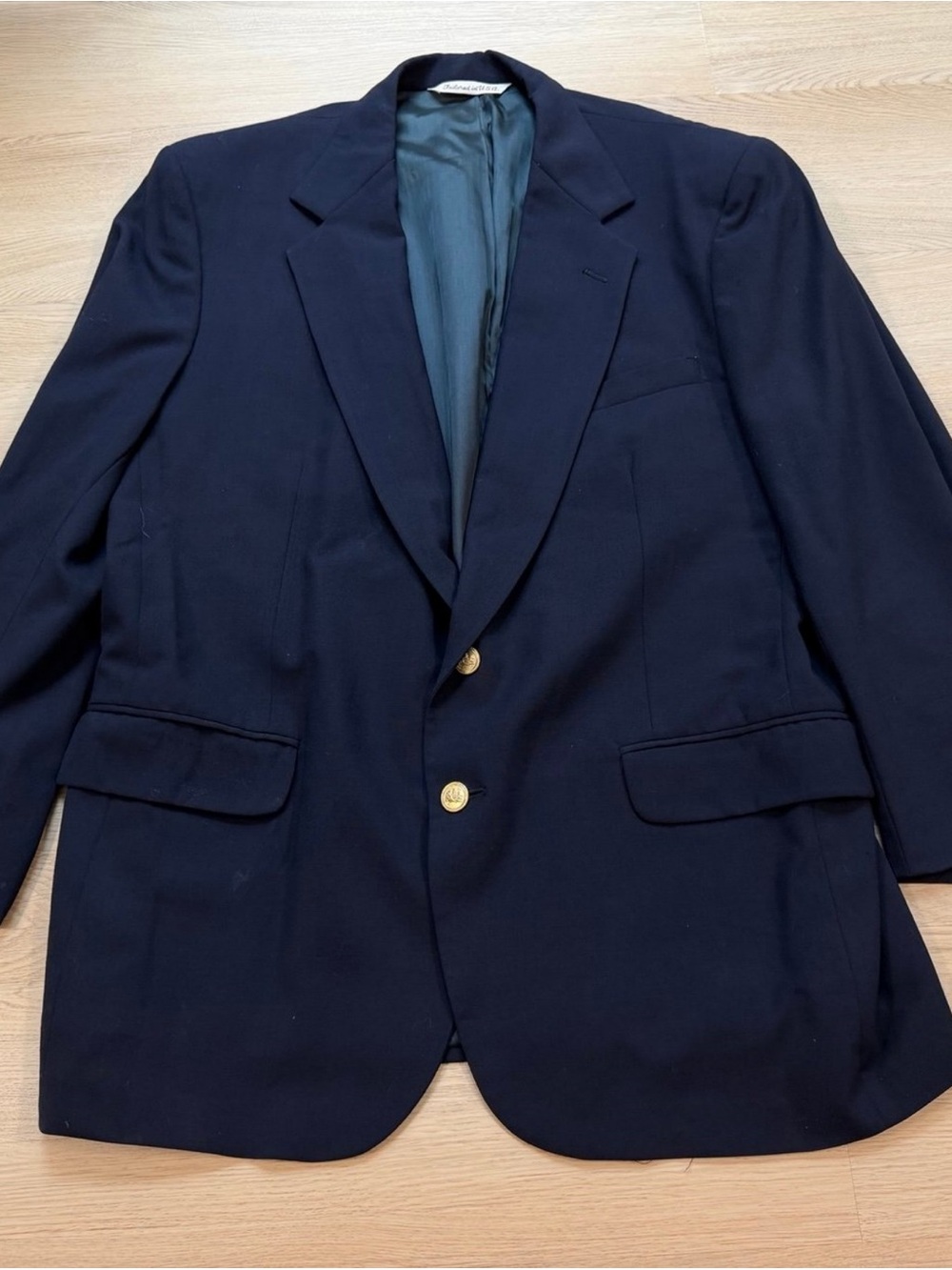 Men's Navy Two-Button Blazer - Classic Tailored Jacket
